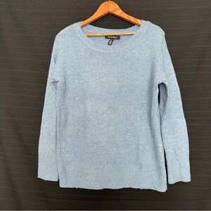 Ellen Tracy womens long sleeve knit blue pullover sweater crew neck small